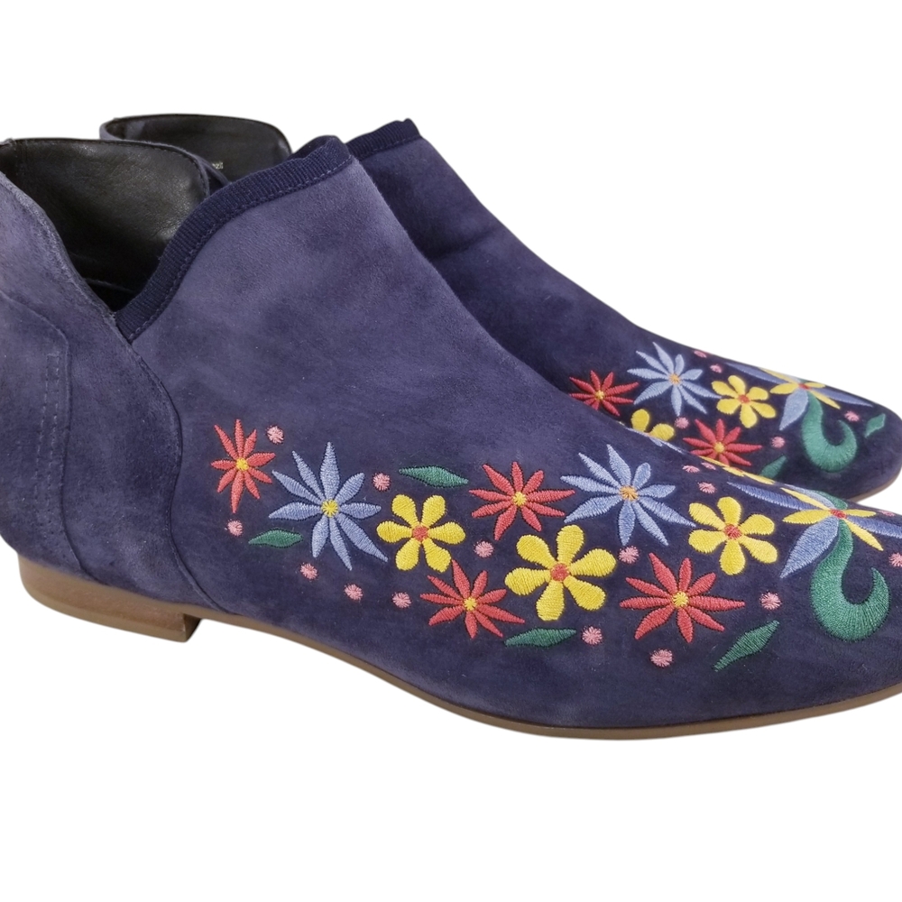 Floral Embroidered Women's Ankle Boots BY BERNARDO